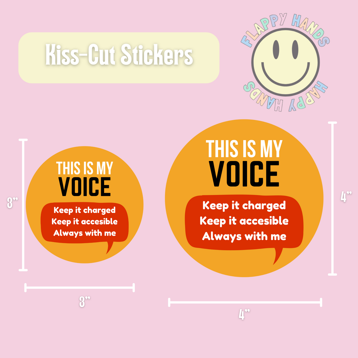 AAC Device Sticker for Non-Speaking Kids - This is My Voice