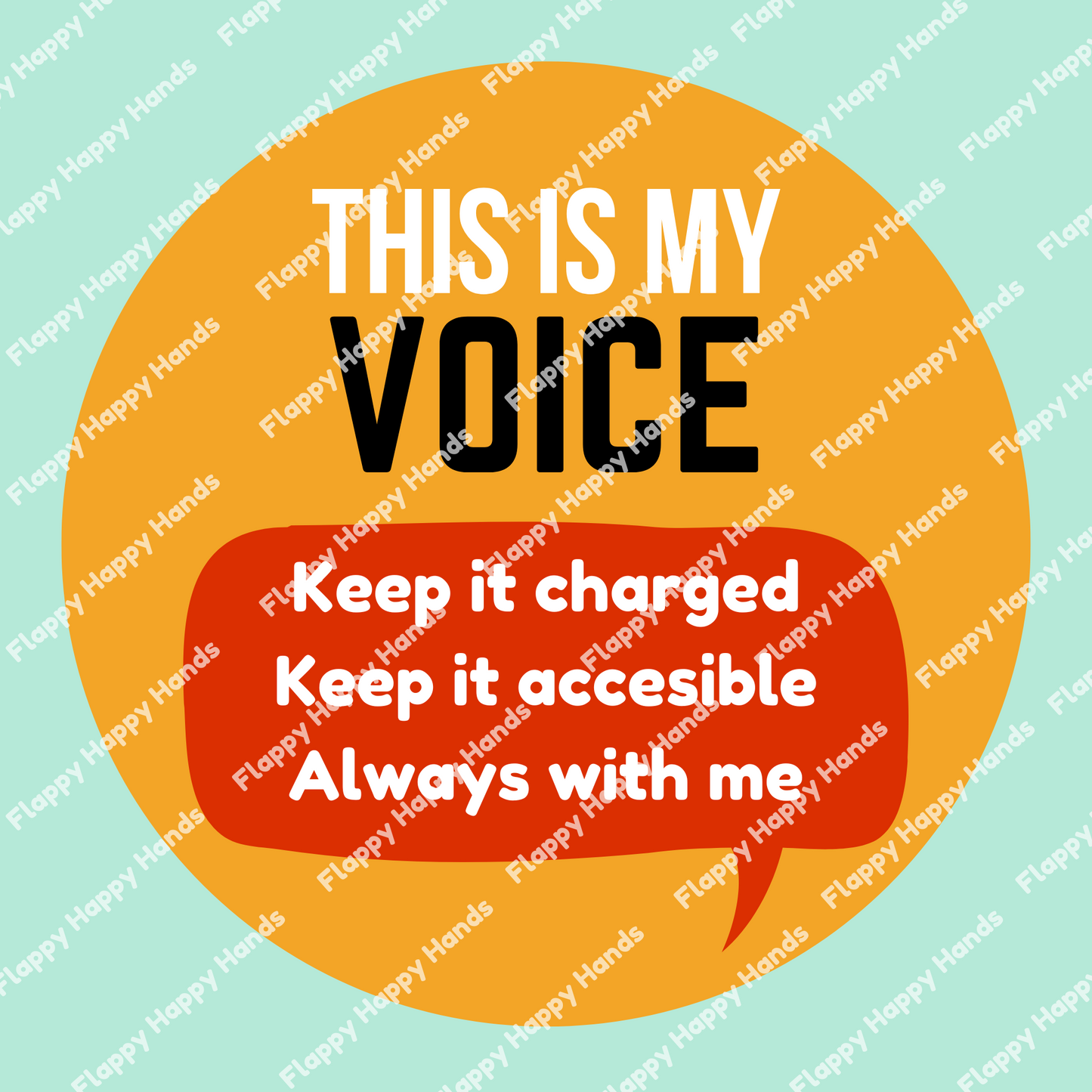 AAC Device Sticker for Non-Speaking Kids - This is My Voice