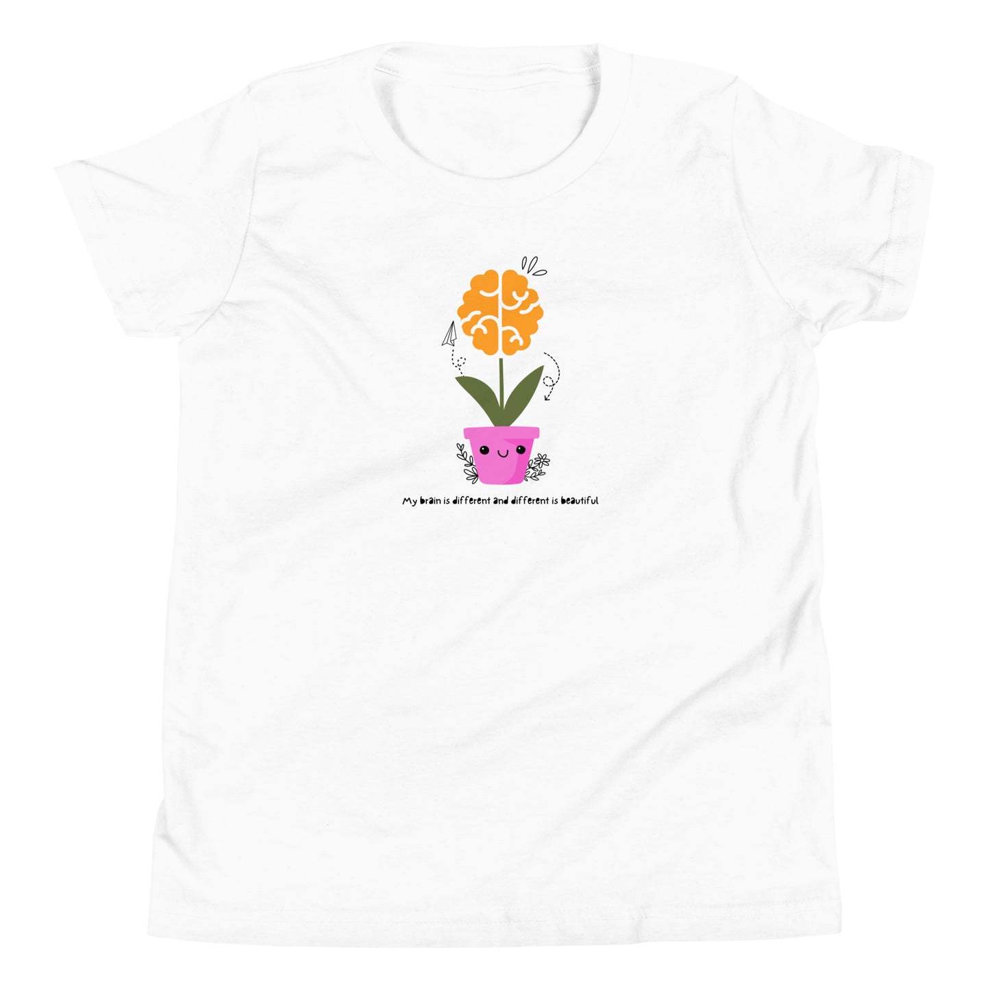 My Brain is Different and Different is Beautiful T-Shirt | Neurodivergent Kids Empowerment